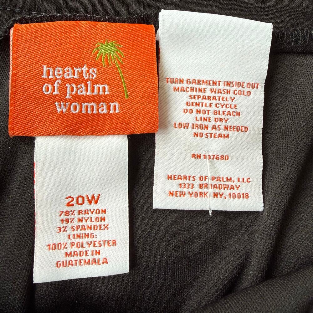 Hearts of Palm Black Tech Skirt Skort Sz 20W Golf Tennis Pickleball Stretch Chic - Picture 3 of 10